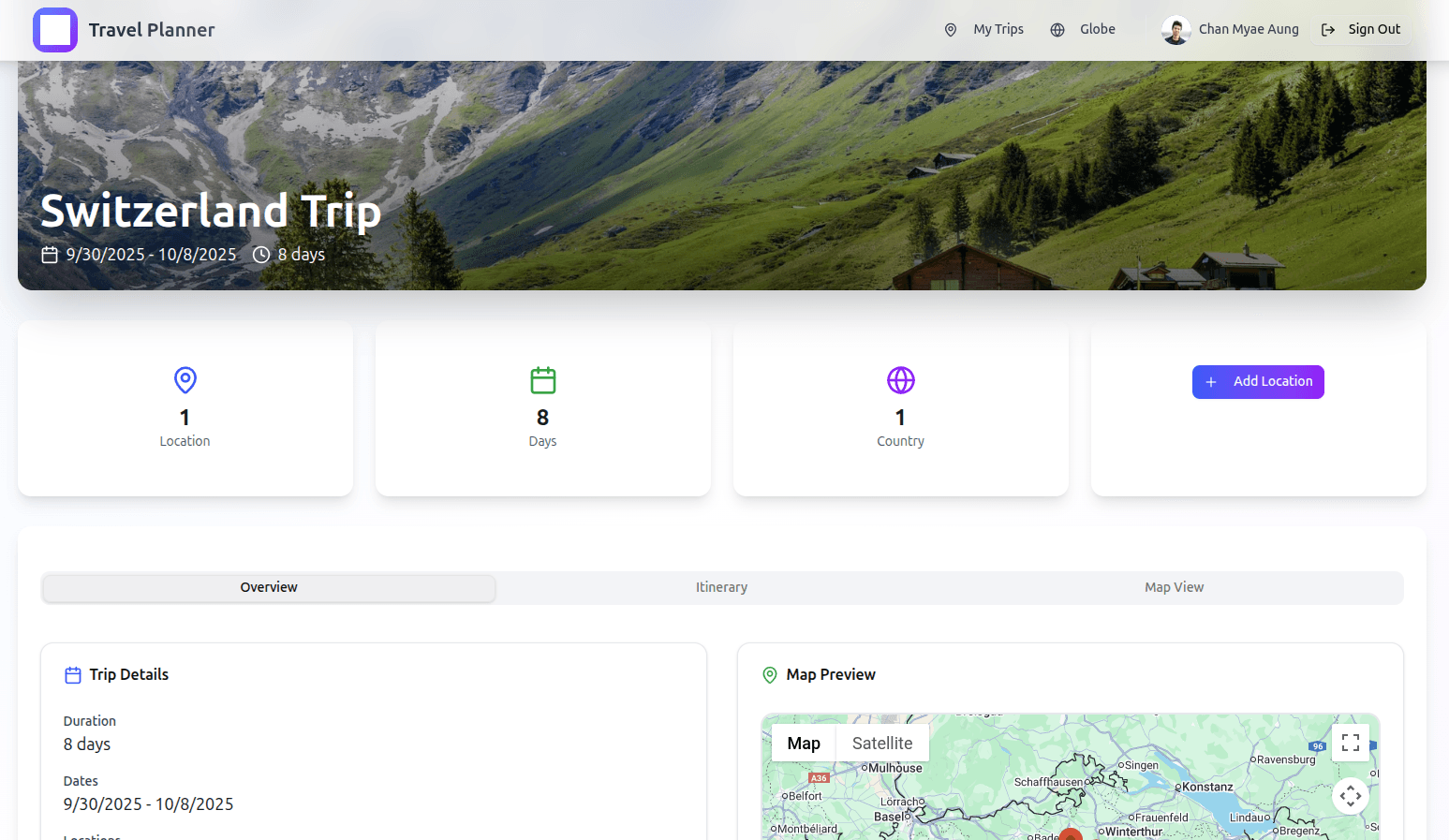 Travel Planner preview 2