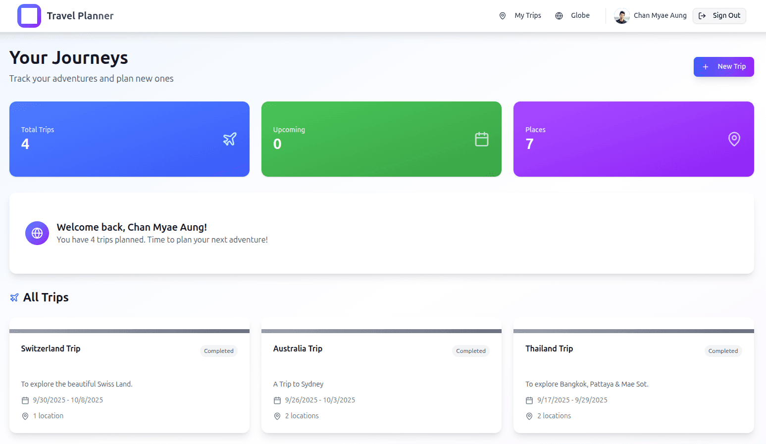 Travel Planner preview 1